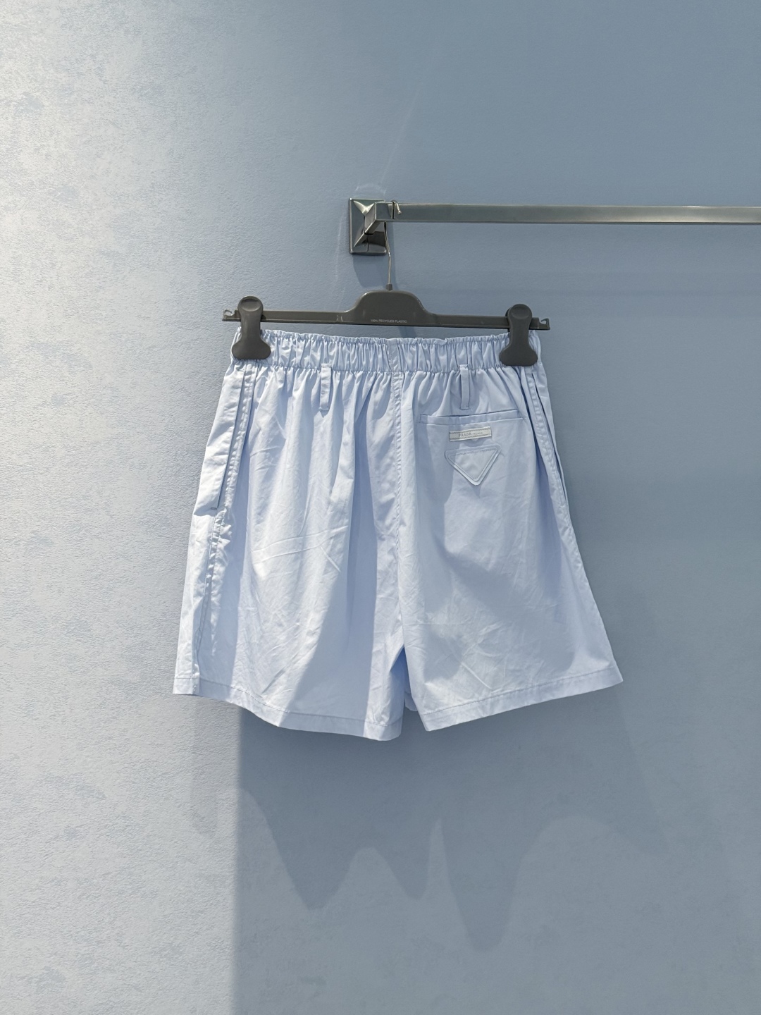 Prada-Inspired A-Line Shorts: Light Blue, Elastic Waist, Summer Essential 3 cmp i1747936607231 3572 0 1