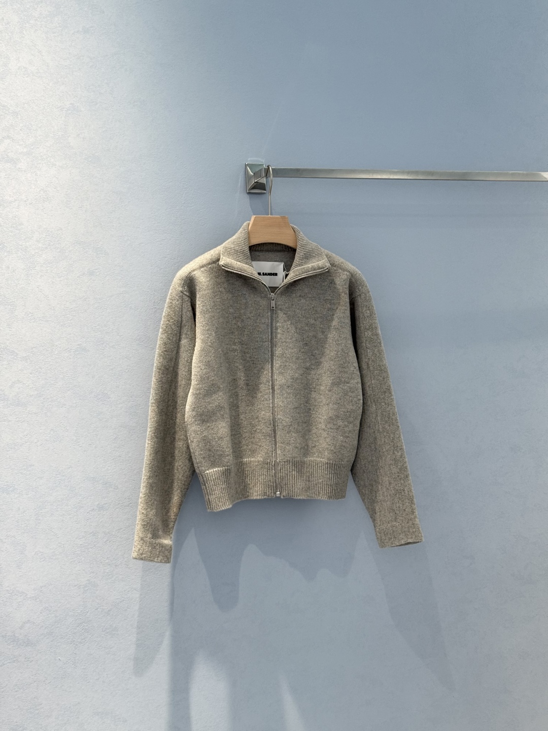 Tweedy Woman Zipper Jacket: JIL Sande*p60new – Stylish Leisure Wear with Fine Details