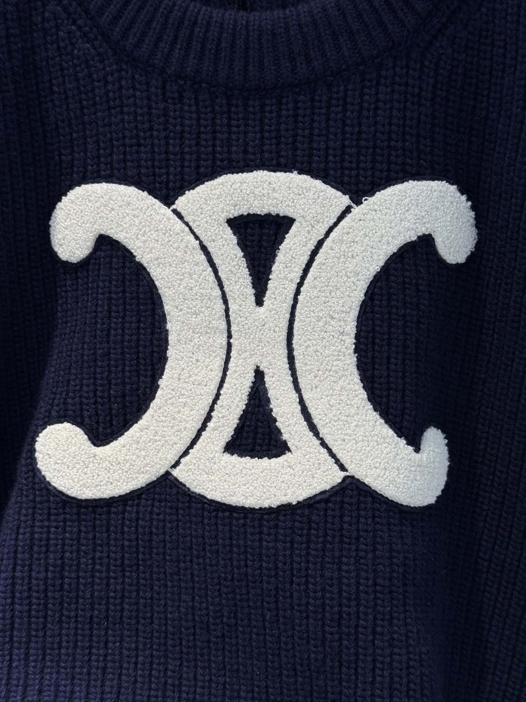 Celine Women's Blue Wool Sweater with Triomphe Logo 6 cmp i1757614087639 1606 0 4