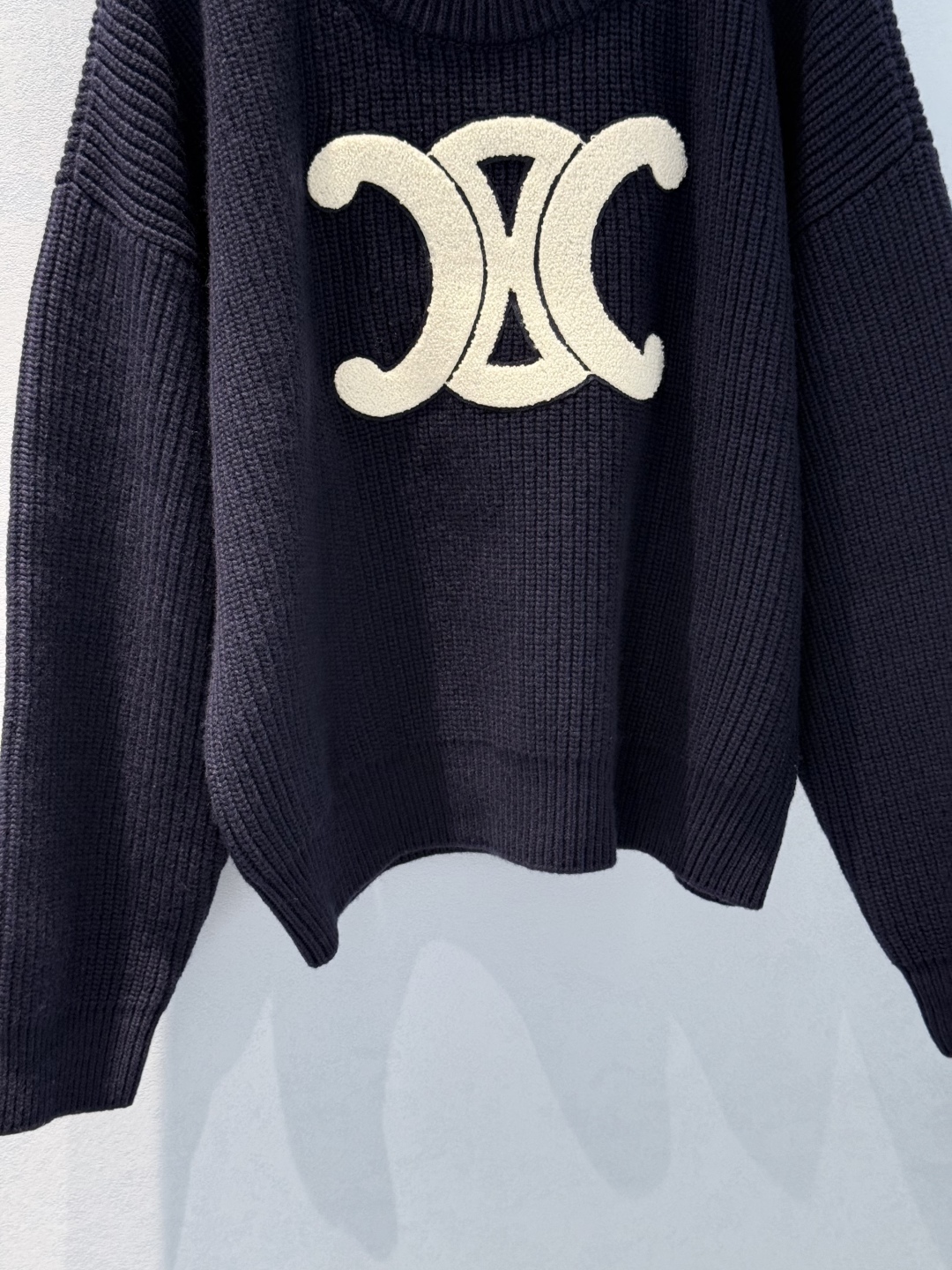 Celine Women's Blue Wool Sweater with Triomphe Logo 8 cmp i1757614096130 9369 0 6