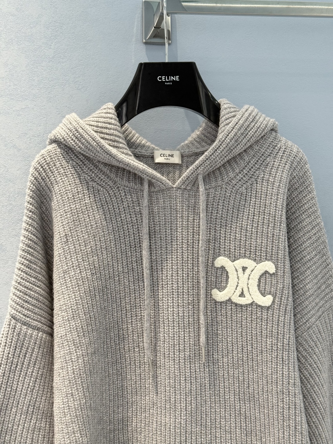 Celine Women's Triomphe Logo Hoodie - Soft Wool Knit, Relaxed Fit 5 cmp i1757614825730 2153 0 3