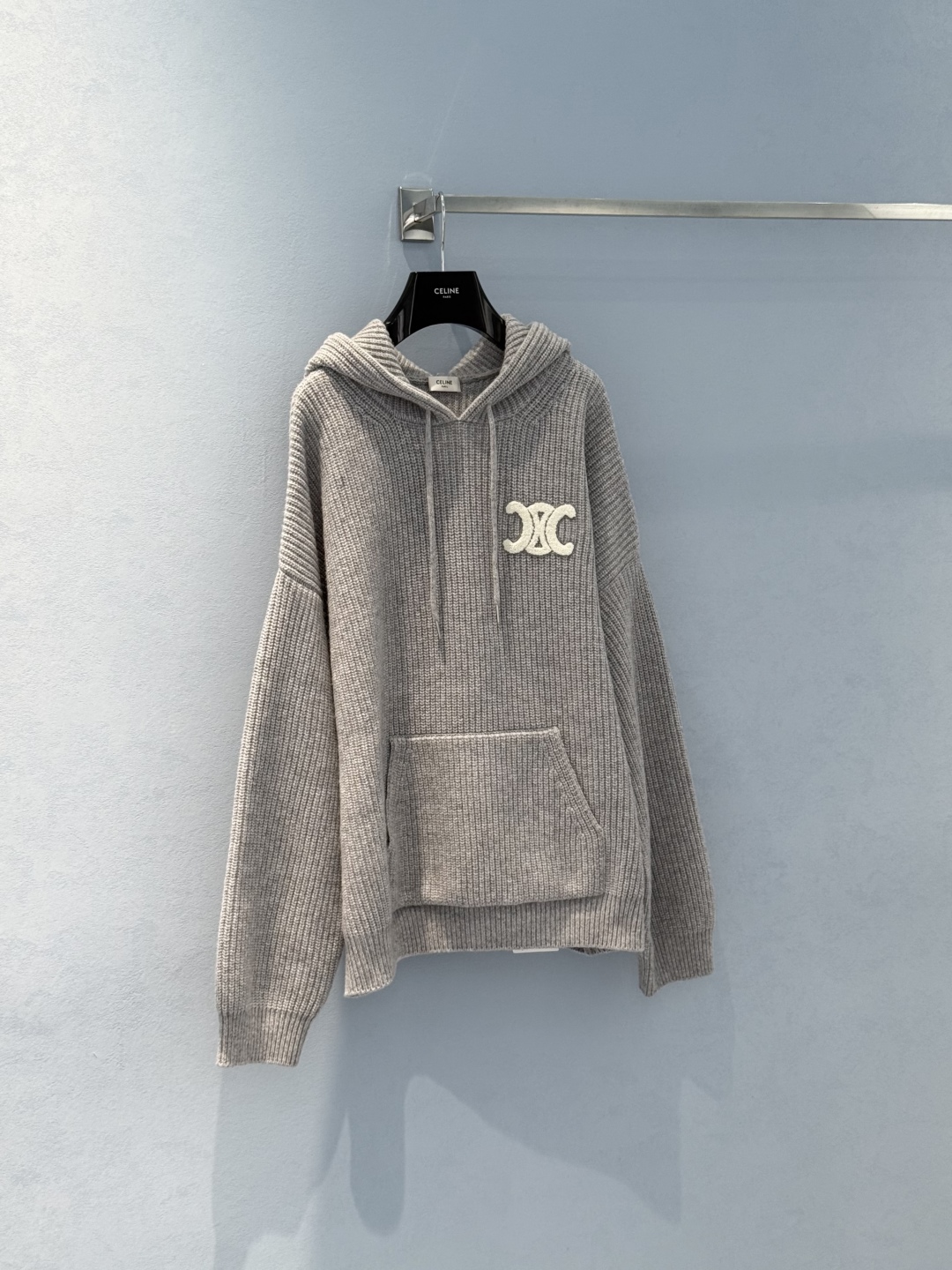 Celine Women's Triomphe Logo Hoodie - Soft Wool Knit, Relaxed Fit 4 cmp i1757614830522 2899 0 2