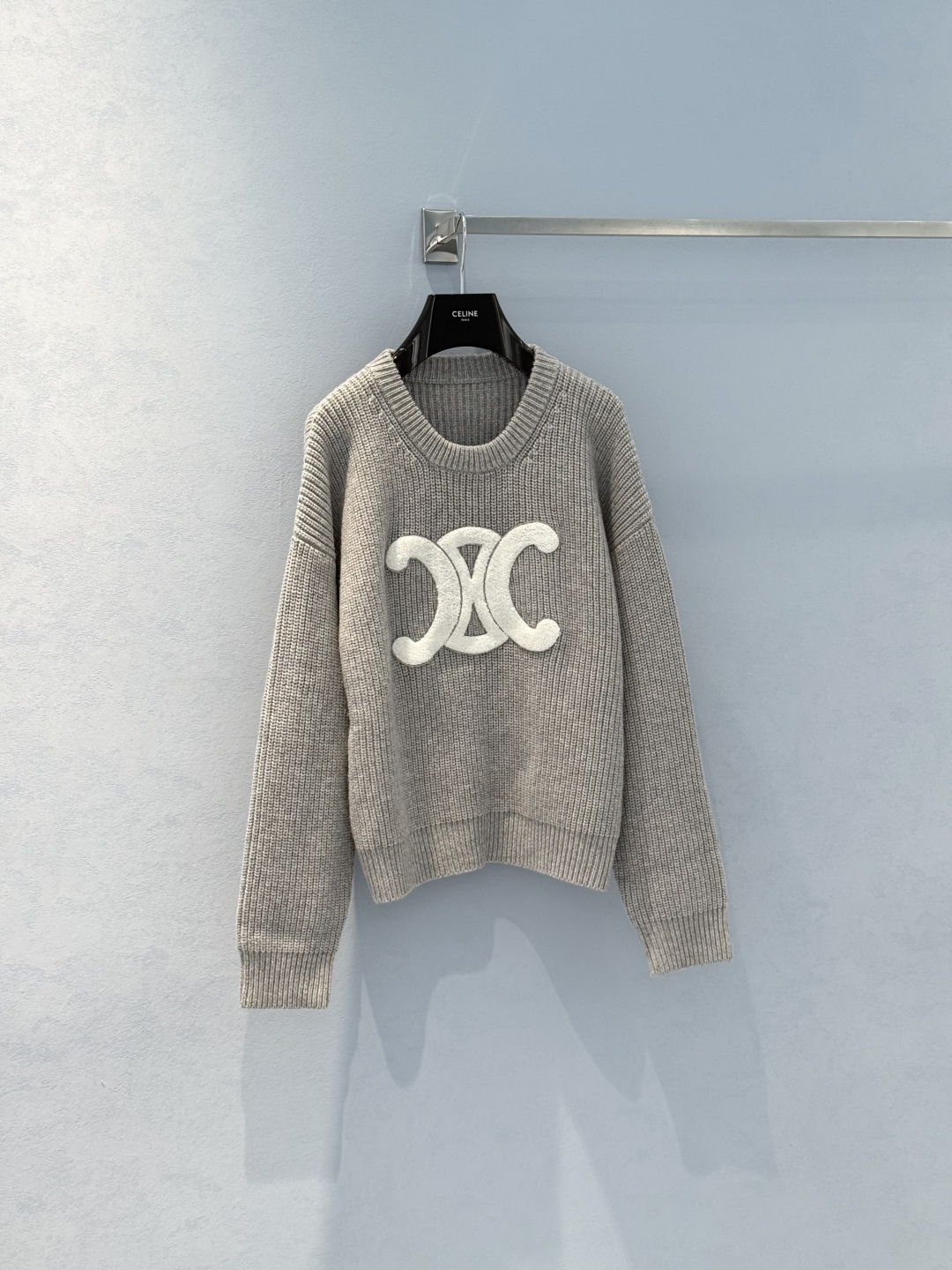 Celine Triomphe Logo Wool Sweater: Soft, Comfortable, and Stylish 2 cmp i1759656948929 3472 0 0