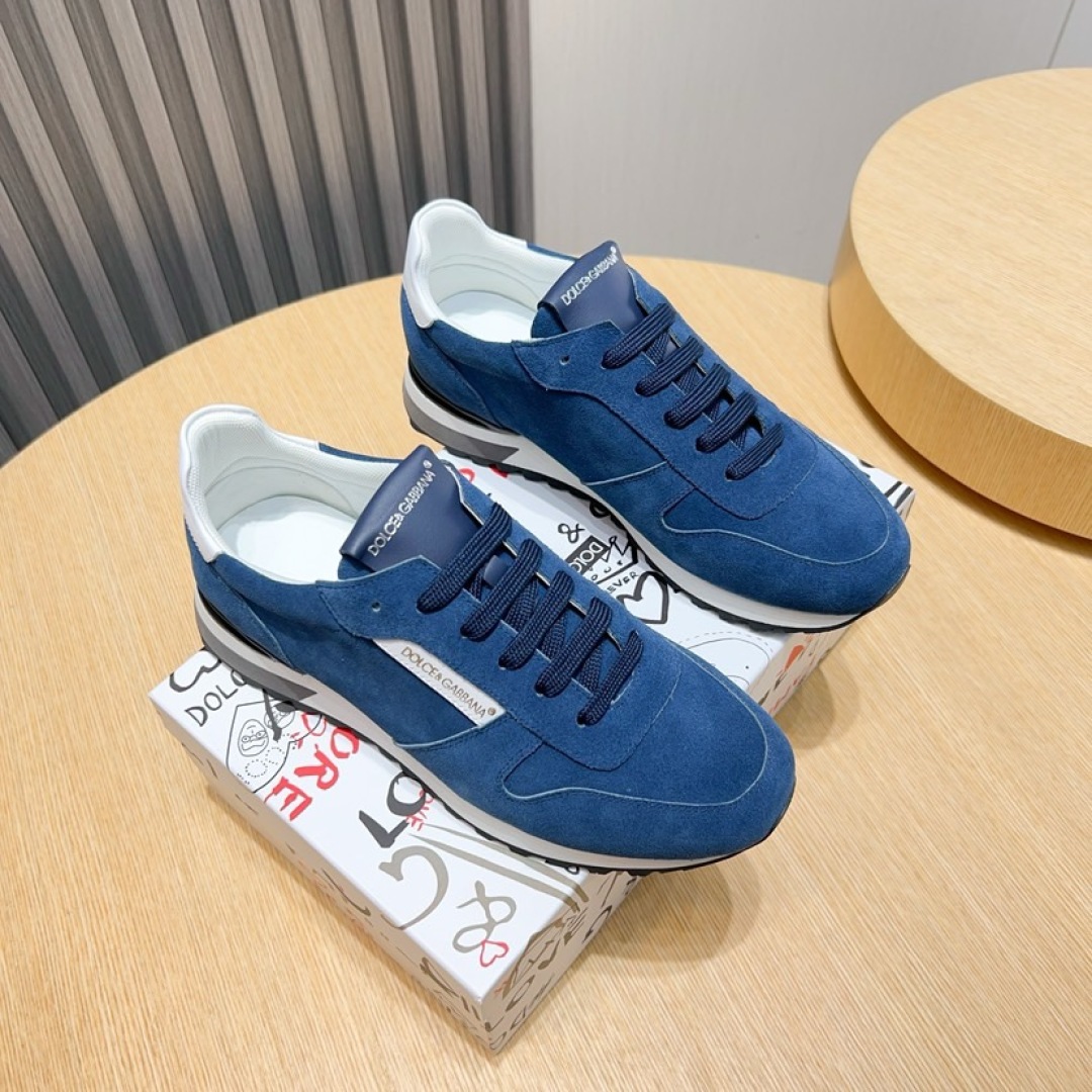 Dolce & Gabbana Men's Blue Suede Leather Sneakers - Casual & Stylish 2 cmp i1744372078360 8292 0 0