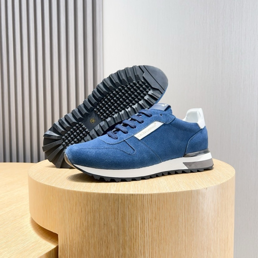 Dolce & Gabbana Men's Blue Suede Leather Sneakers - Casual & Stylish 9 cmp i1744372079132 2639 0 7