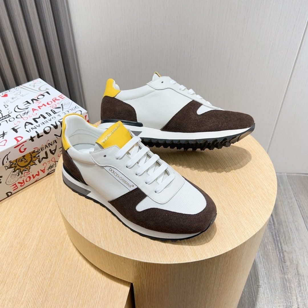 Dolce & Gabbana Men's White/Brown Leather Sneakers Size 38-44 4 cmp i1744372109187 2339 0 2
