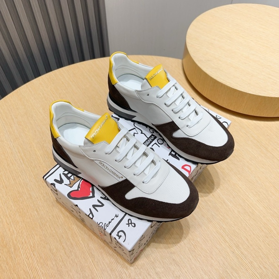 Dolce & Gabbana Men's White/Brown Leather Sneakers Size 38-44 2 cmp i1744372109187 904 0 0
