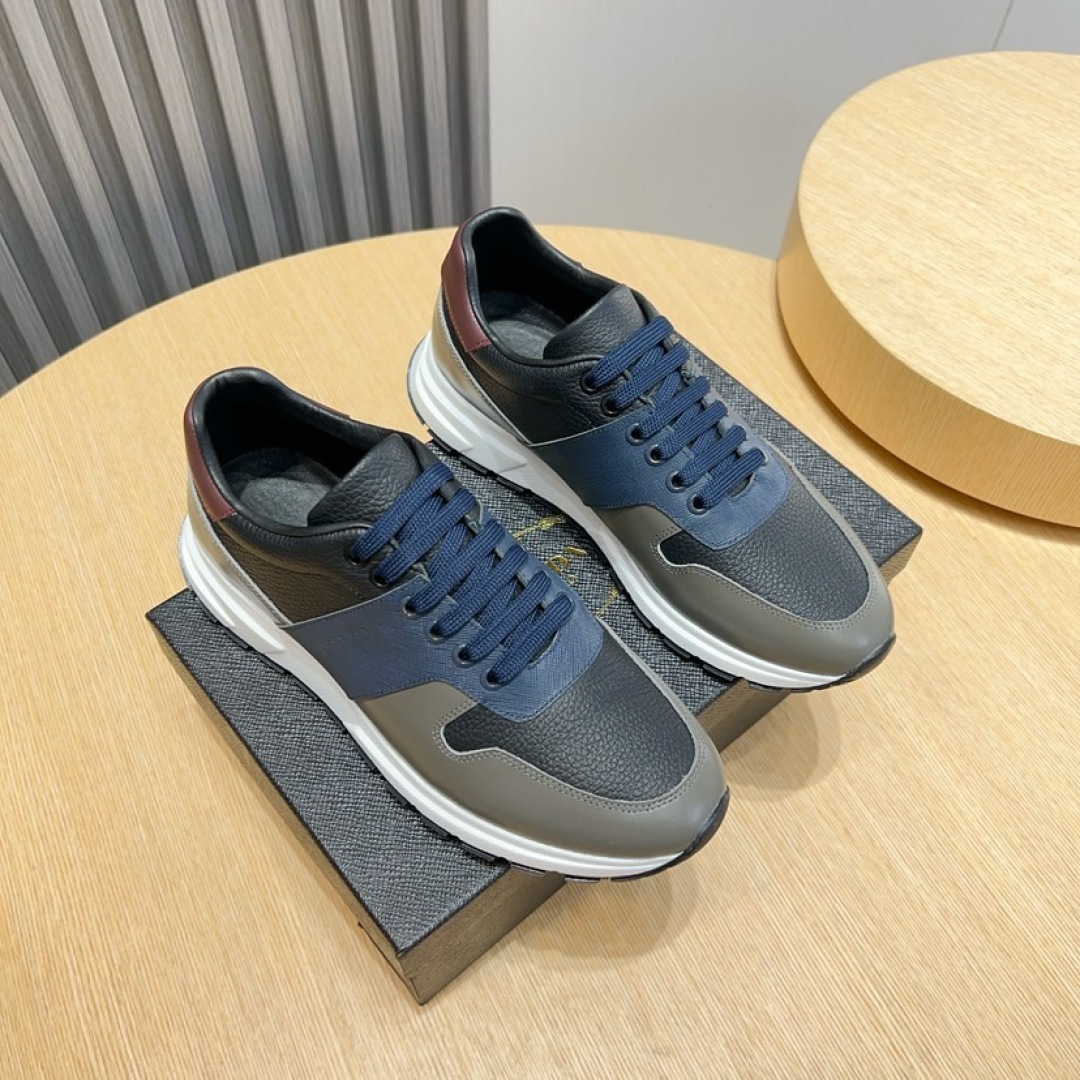 PRADA Men's Leather Sneakers - Comfortable, Stylish, and High-Quality Footwear 1 PRADA Men's Leather Sneakers - Comfortable, Stylish, and High-Quality Footwear