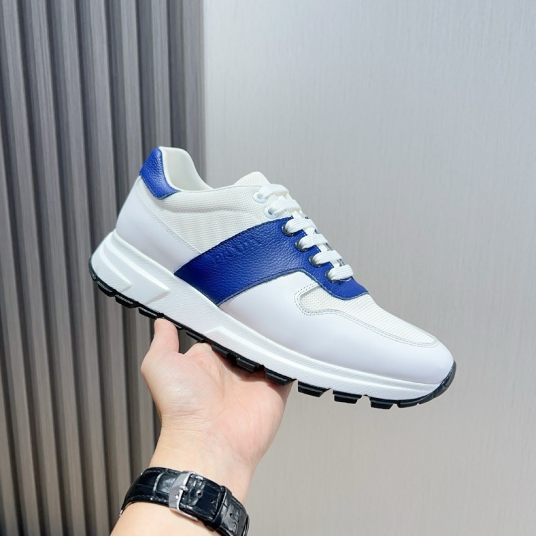 Prada Men's Leather Sneakers - White and Blue, Comfortable & Stylish 3 cmp i1744372189861 2108 0 1