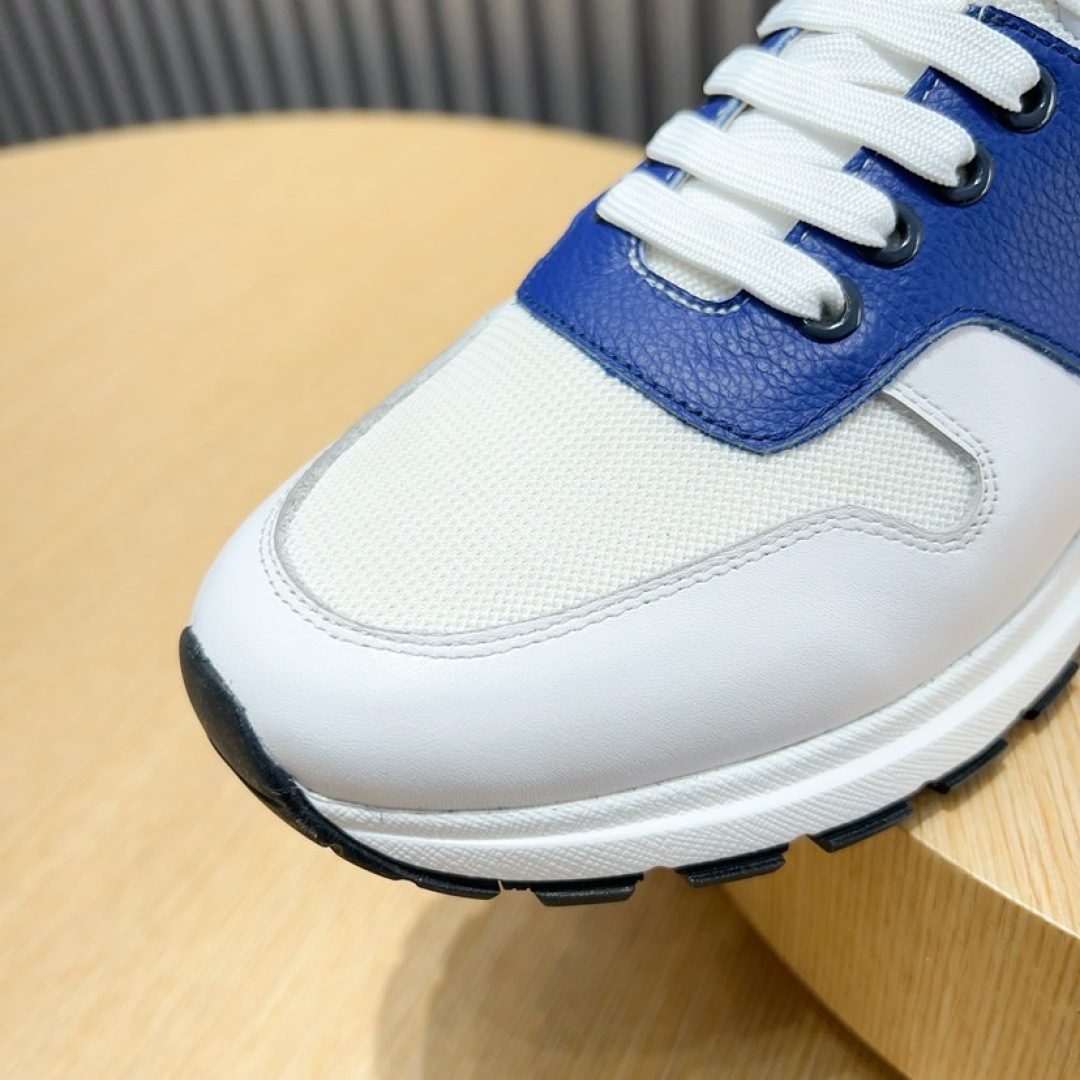 Prada Men's Leather Sneakers - White and Blue, Comfortable & Stylish 8 cmp i1744372189862 5963 0 6