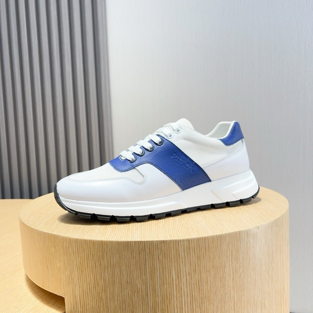Prada Men's Leather Sneakers - White and Blue, Comfortable & Stylish 7 cmp i1744372190138 708 0 5