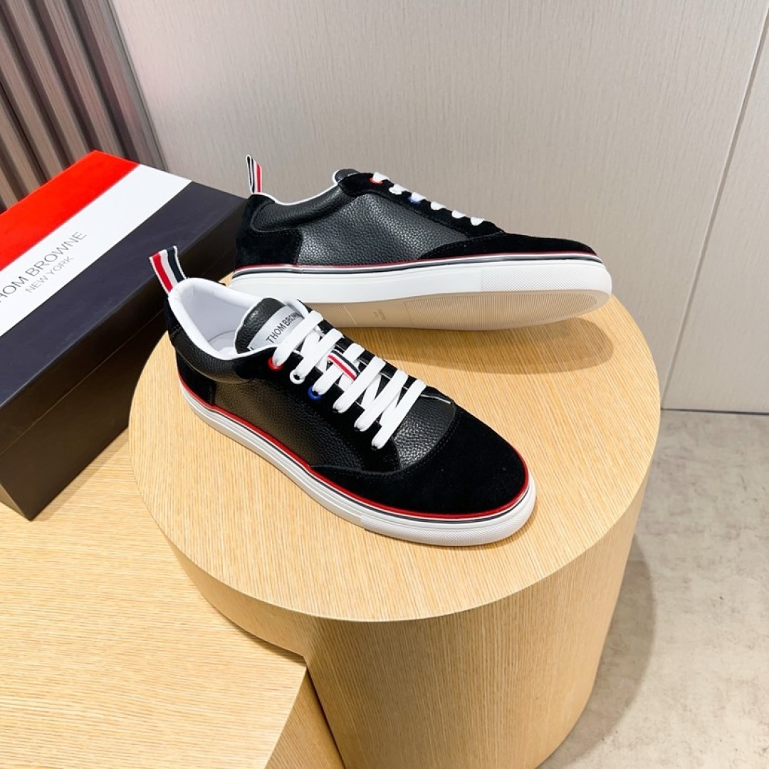 Thom Browne Leather Sneakers with Signature Stripe Detail - Available Now! 3 cmp i1744652625708 3522 0 1