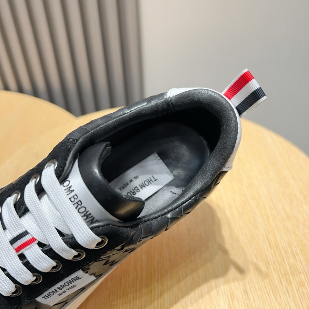 Thom Browne Leather Low-Top Sneakers with Signature Stripe Detail, Size 38-44 5 cmp i1744653268949 6414 0 3