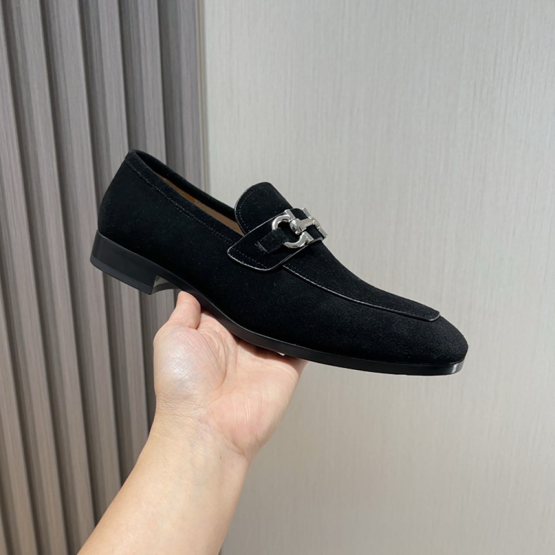 Ferragamo Men's Black Suede Leather Loafers Size 38-44 3 cmp i1744653800702 1298 0 1