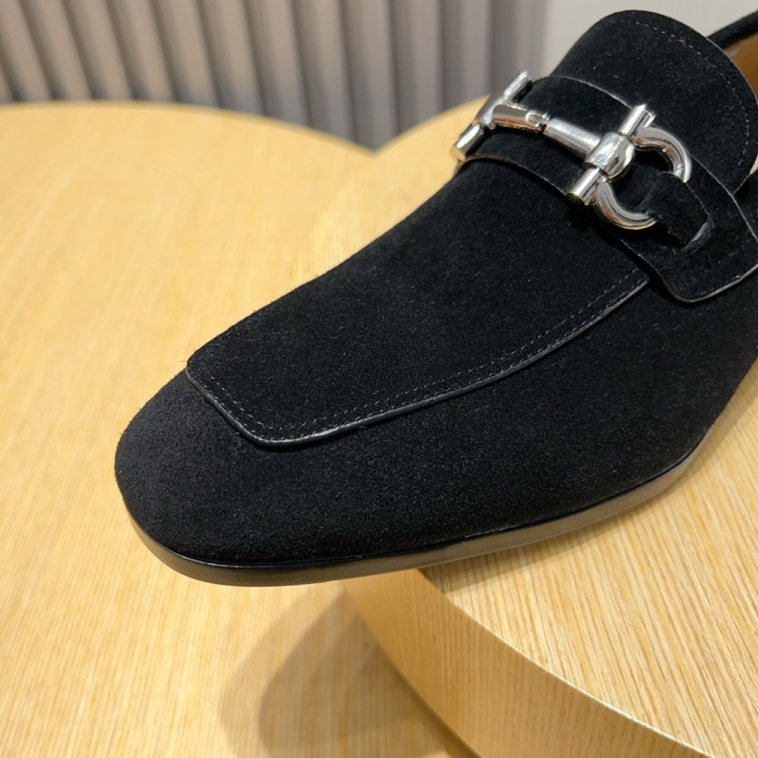 Ferragamo Men's Black Suede Leather Loafers Size 38-44 9 cmp i1744653800702 2778 0 7