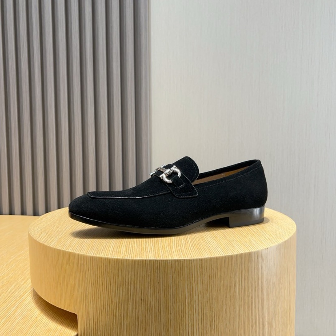 Ferragamo Men's Black Suede Leather Loafers Size 38-44 6 cmp i1744653800703 1478 0 4