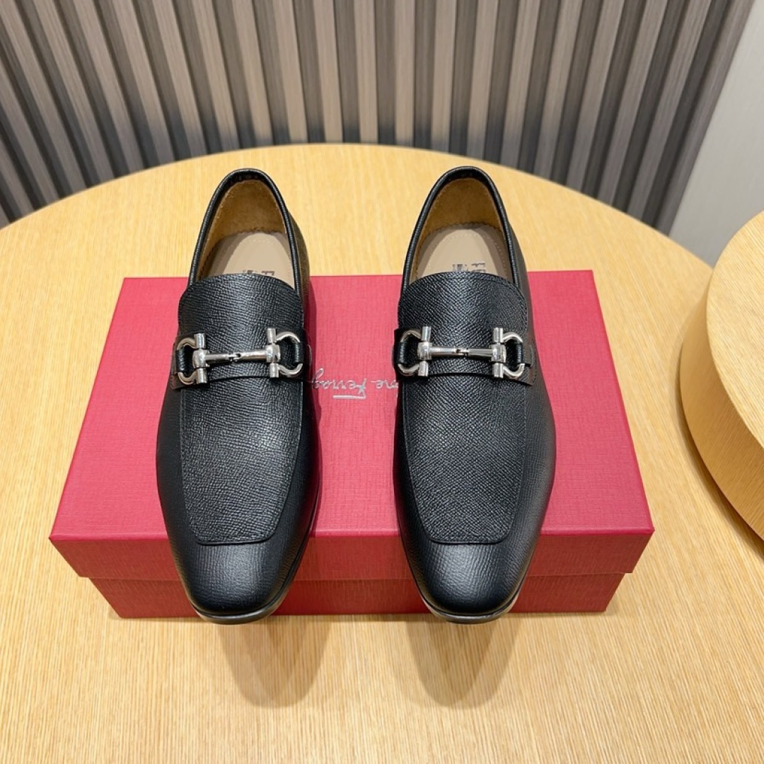 Salvatore Ferragamo Men's Leather Loafers with Iconic Buckle, Sizes 38-44 1 Salvatore Ferragamo Men's Leather Loafers with Iconic Buckle, Sizes 38-44