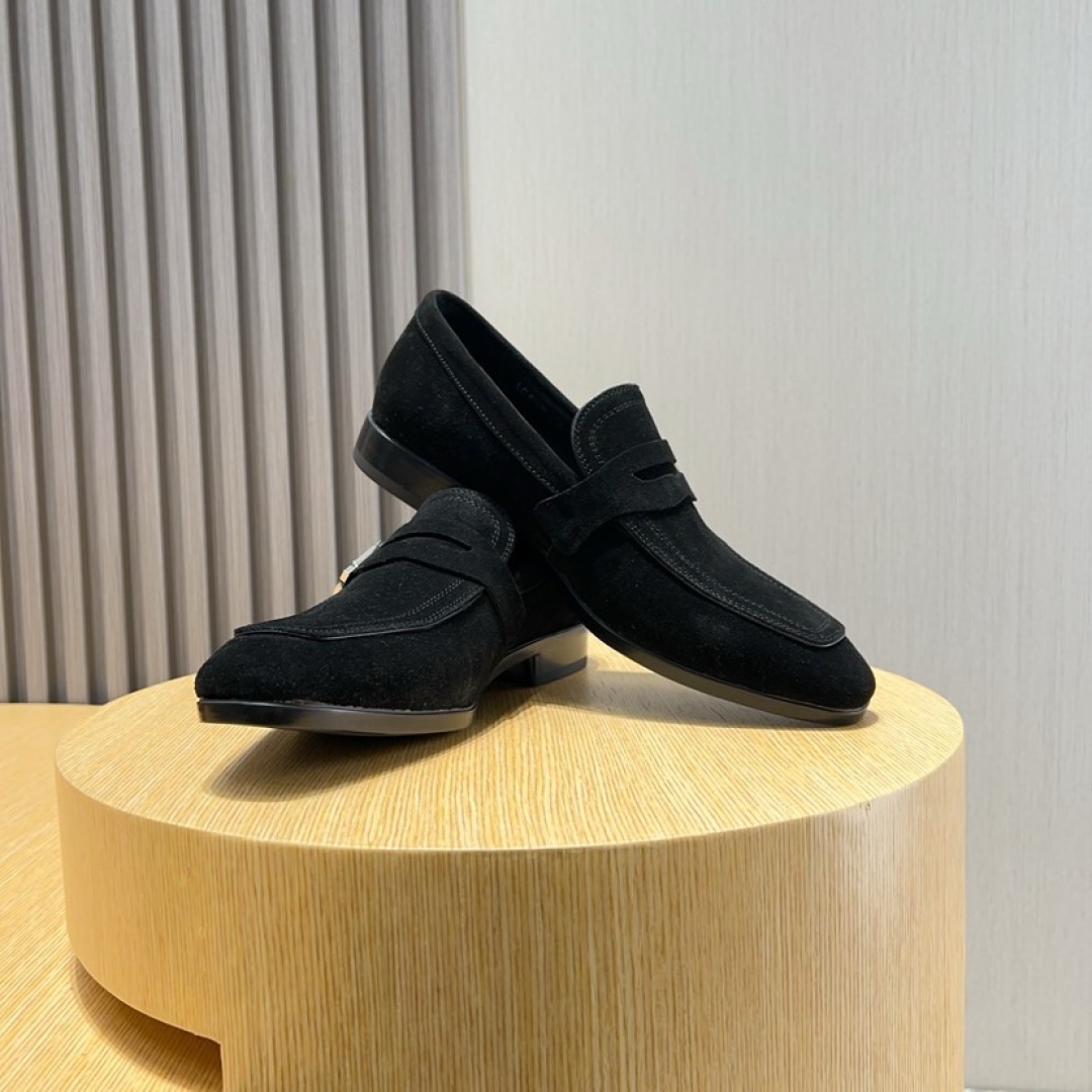Ferragamo Men's Black Suede Loafers with Silver Buckle Detail - Size 38-44 8 cmp i1744654089012 1513 0 6