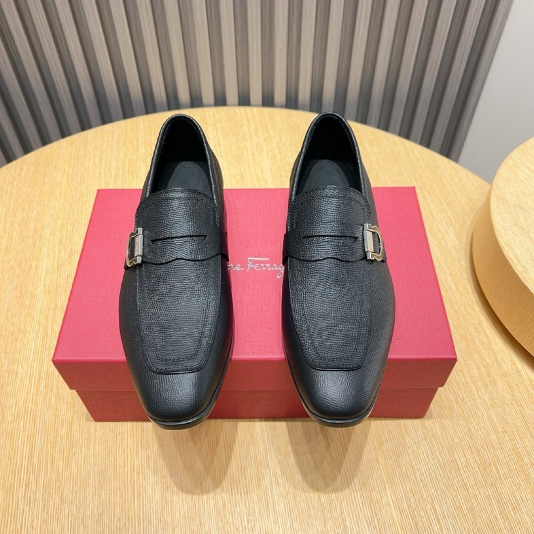 Ferragamo Men's Leather Loafers - Business Casual Dress Shoes, Sizes 38-44 1 Ferragamo Men's Leather Loafers - Business Casual Dress Shoes, Sizes 38-44