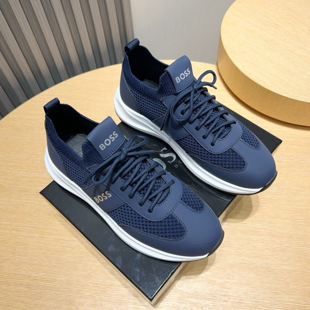 NO:854456,Real-price [BOSS] new men's sports shoes. The new model of the famous sports brand is grandly launched. It is shipped with a luxurious and high-end design. The upper is made of original fabric and leather (sheepskin feet). Lightweight rubber outsole. Light luxury style, the upper is breathable and not stuffy, simple and elegant, comfortable and trendy on the feet. Size38-44 (customized for 45, non-refundable), sneakers, sheepskin19860909实价【BOSS】新款男仕运动鞋 知名运动品牌新款隆重上市 以奢华高端设计出货 鞋面选用原版布料搭配皮革制成（羊皮垫脚） 轻质橡胶大底.轻奢风格,鞋面透气不闷脚,简约大气,上脚舒适富有潮流感.Size38-44（45定做不退换）,,sneakers,sheepskin,Men's shoes