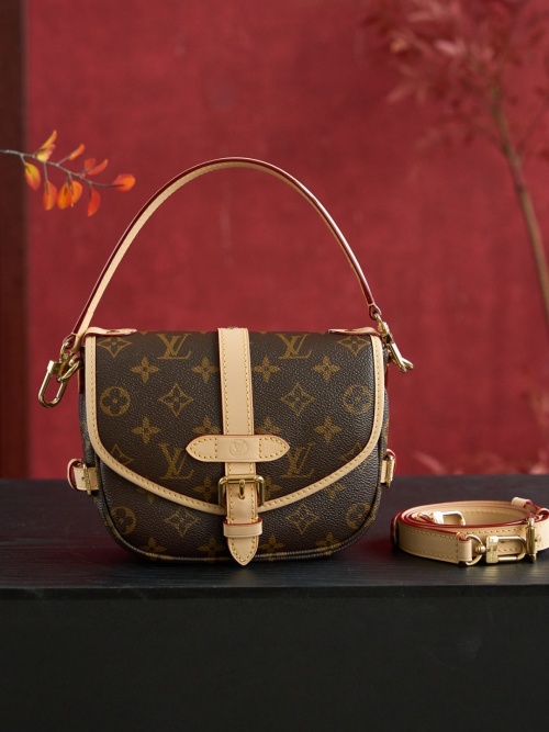 Louis Vuitton Saumur BB Monogram Canvas Crossbody Bag - Stylish and Compact