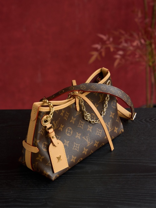 Louis Vuitton CarryAll BB Handbag - Monogram Coated Canvas with Gold Hardware 1 Louis Vuitton CarryAll BB Handbag - Monogram Coated Canvas with Gold Hardware