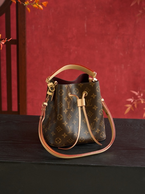 Louis Vuitton Néonoé BB Monogram Canvas Bucket Bag with Leather Trim 1 Louis Vuitton Néonoé BB Monogram Canvas Bucket Bag with Leather Trim