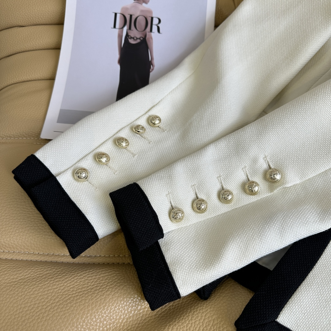 “25SS Bal* 25 Autumn Winter Coloured Suit Coat Classic Brand Button Fashionable Retro Style” - 图片 6