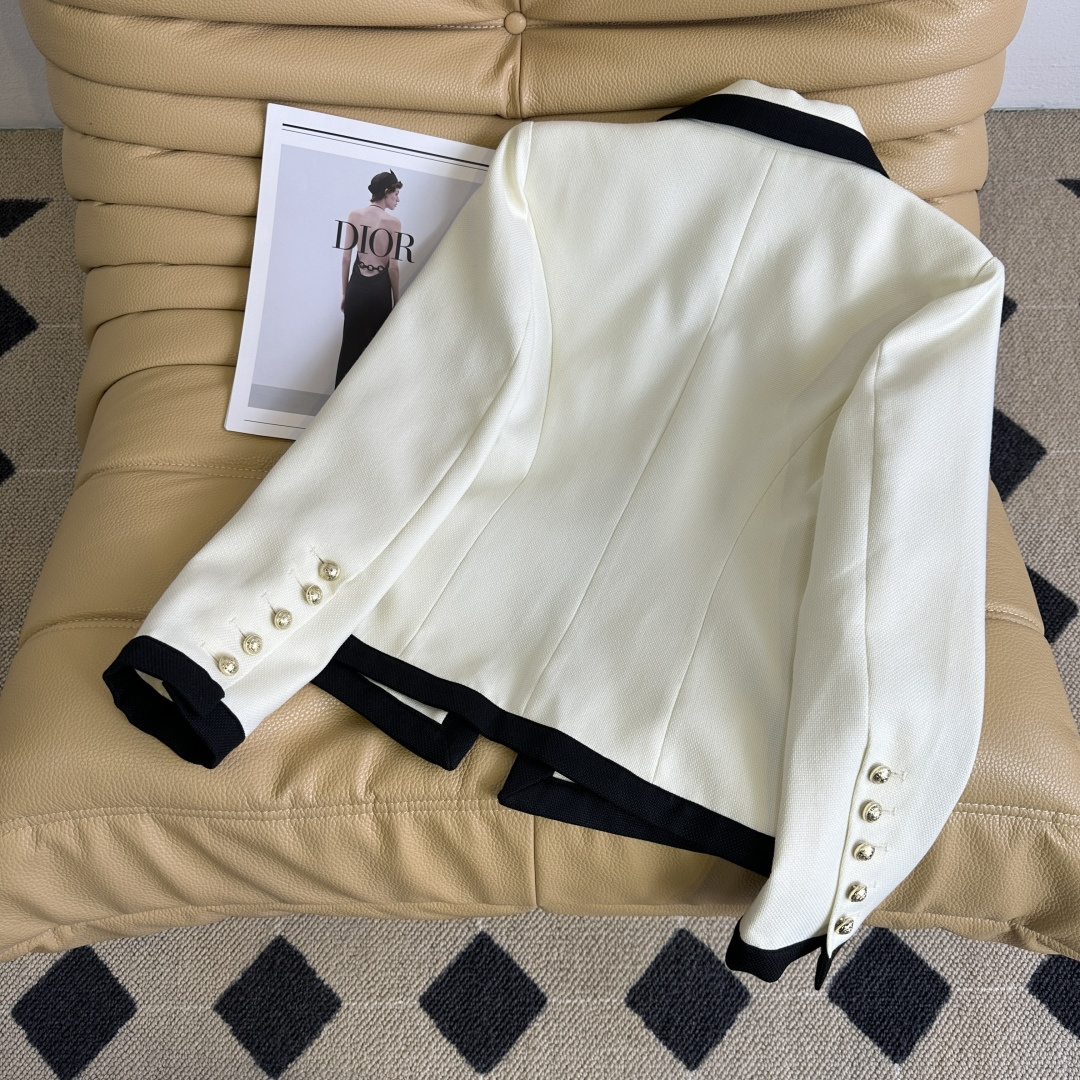 “25SS Bal* 25 Autumn Winter Coloured Suit Coat Classic Brand Button Fashionable Retro Style” - 图片 9