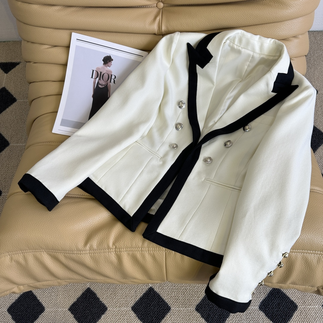 “25SS Bal* 25 Autumn Winter Coloured Suit Coat Classic Brand Button Fashionable Retro Style” - 图片 1