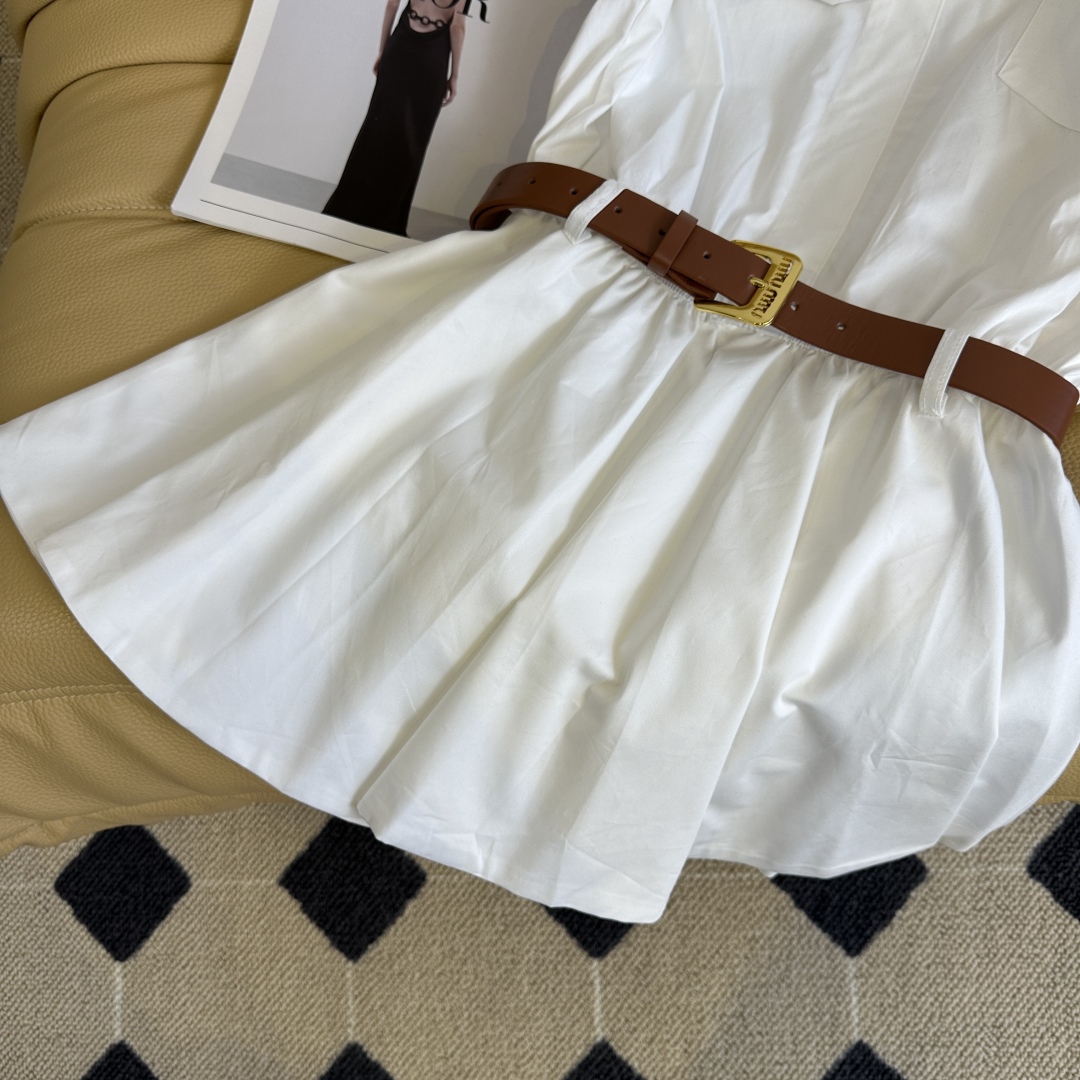 “Stylish First-Class Shirt Dress for Early Autumn with Waist Belt – Fashionable and Versatile” - 图片 8