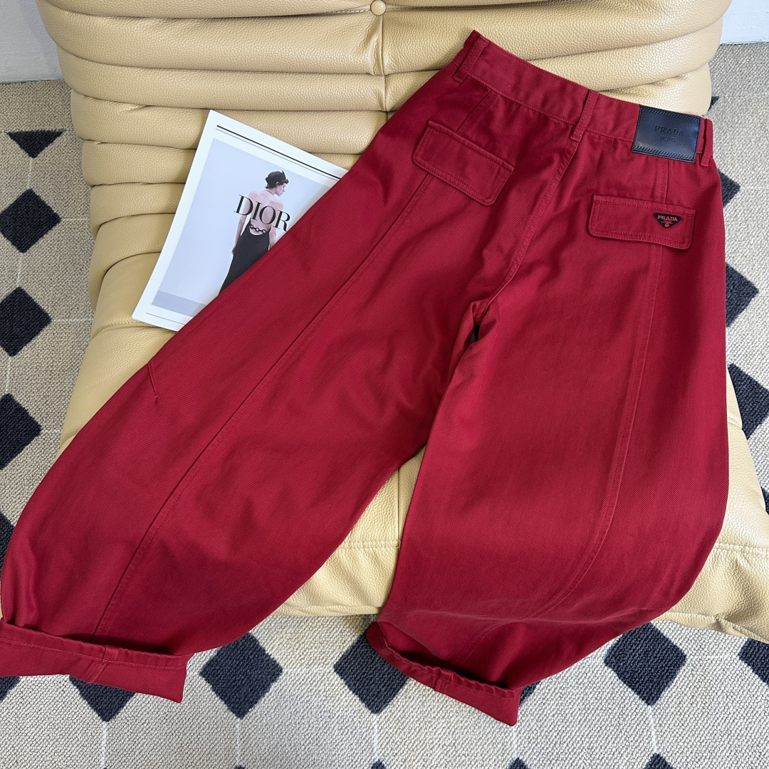 “Stylish P504 Red Jeans Dress with Scrawny High Waists and Simple Design for Autumn Fashion in the U.S.” - 图片 9