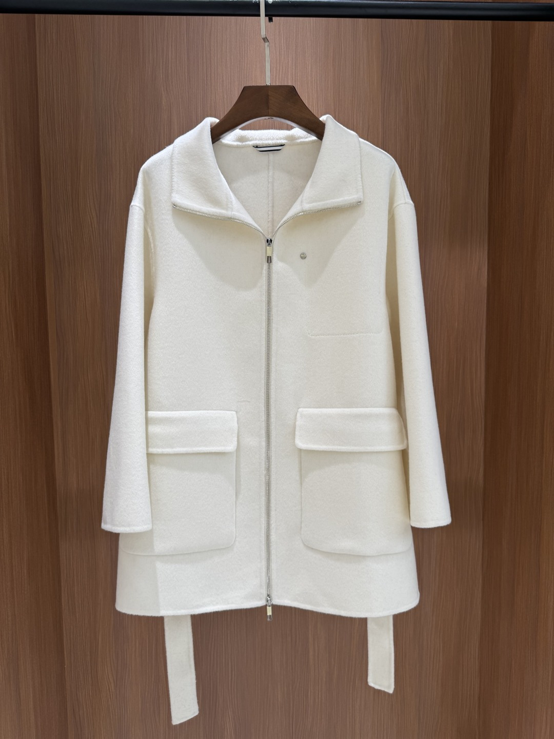 Hermes 25秋冬新款 极简双口袋羊绒大衣 yb定制100%羊绒 定制zg刻字logo辅料 高版本 