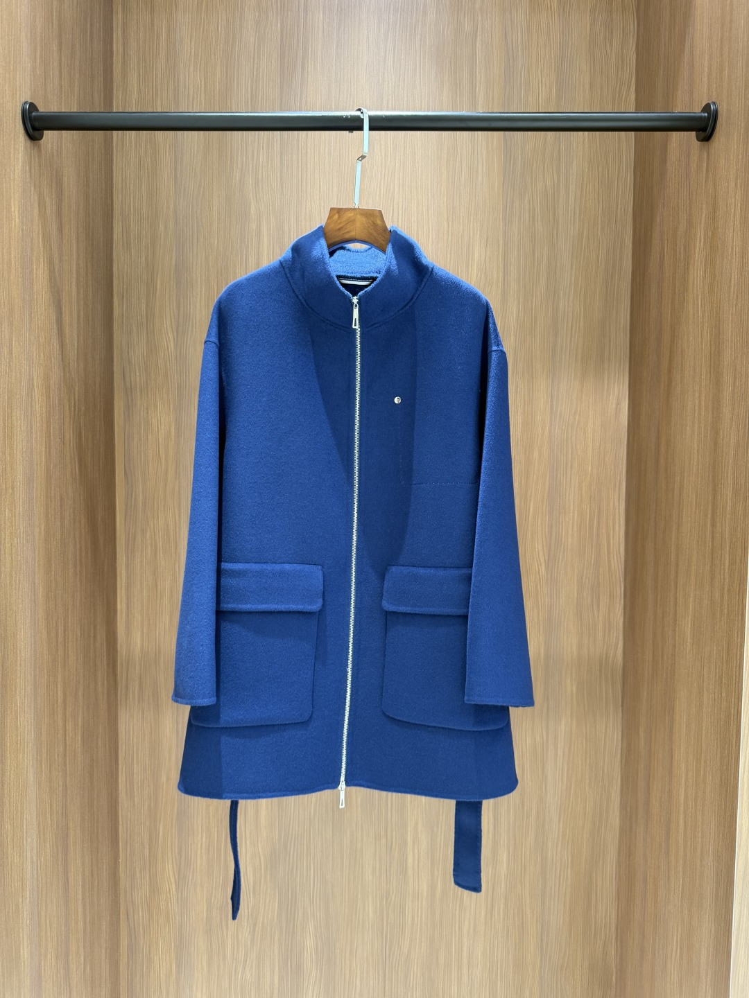 Hermes 25秋冬新款 极简双口袋羊绒大衣 yb定制100%羊绒 定制zg刻字logo辅料 高版本 