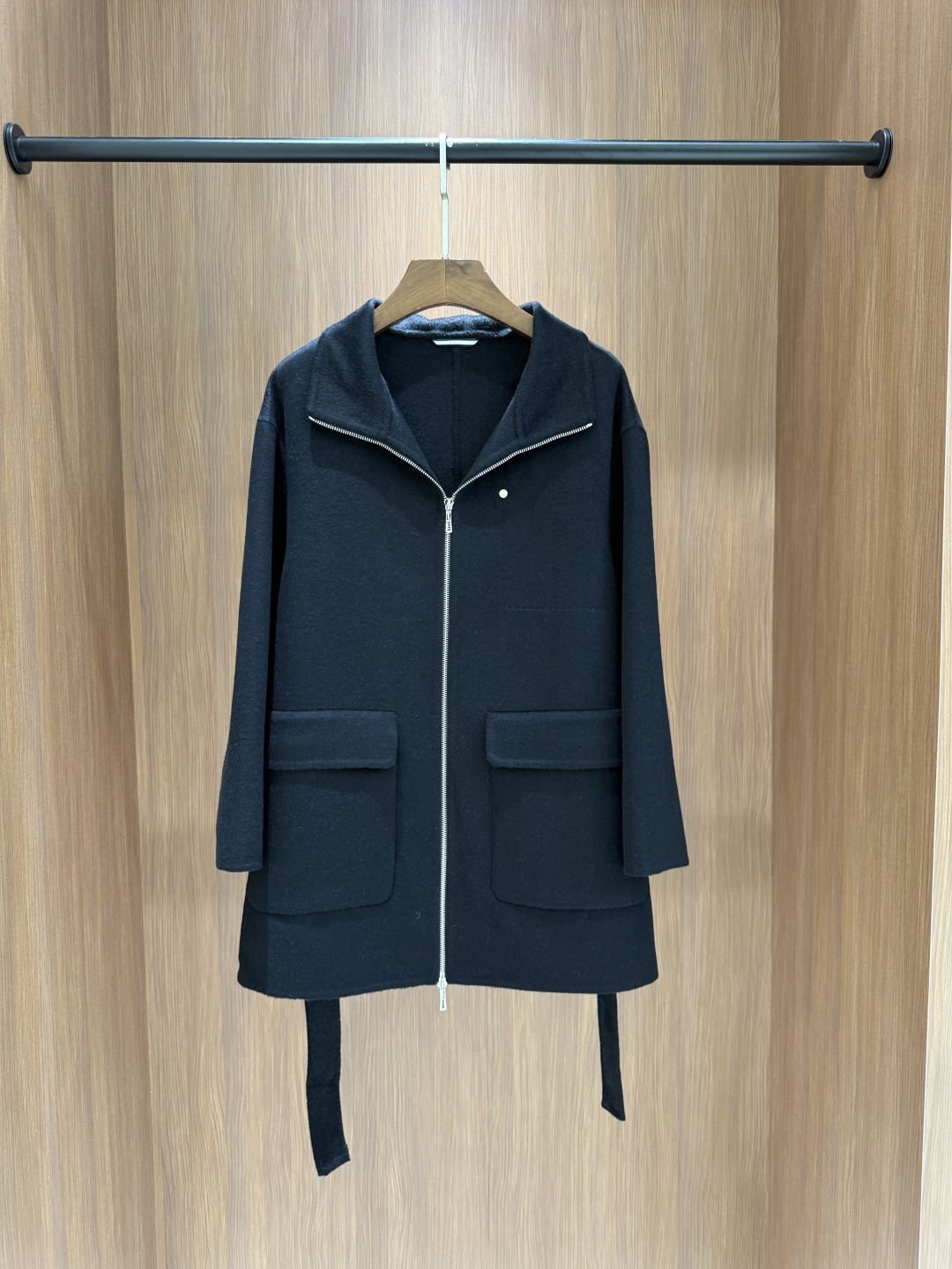 Hermes 25秋冬新款 极简双口袋羊绒大衣 yb定制100%羊绒 定制zg刻字logo辅料 高版本 