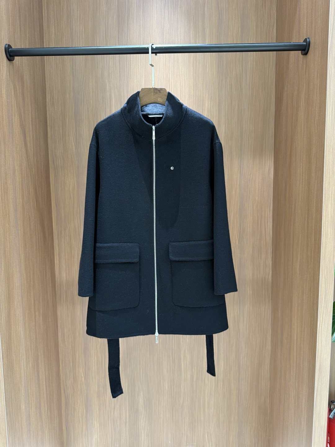 Hermes 25秋冬新款 极简双口袋羊绒大衣 yb定制100%羊绒 定制zg刻字logo辅料 高版本 