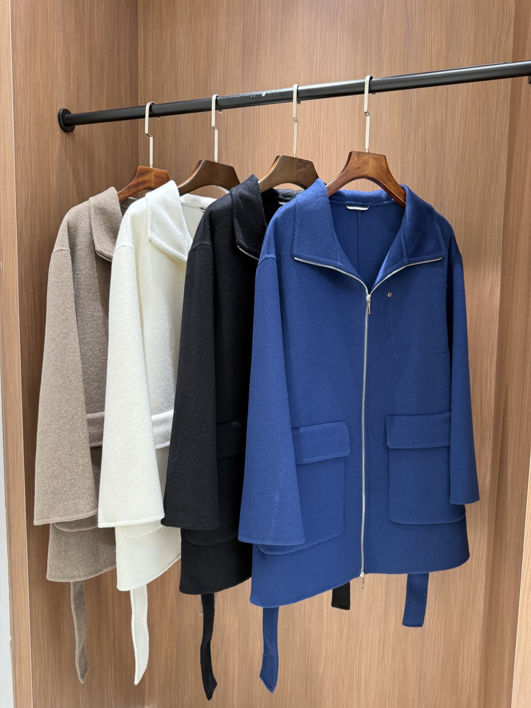 Hermes 25秋冬新款 极简双口袋羊绒大衣 yb定制100%羊绒 定制zg刻字logo辅料 高版本 