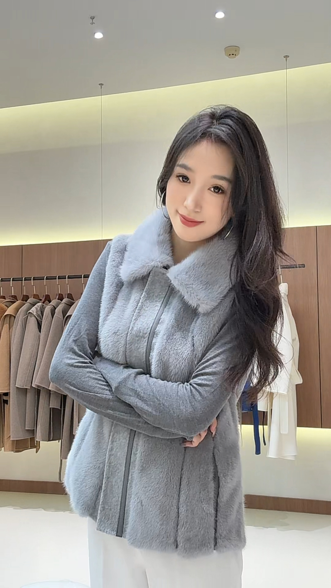 Elegant MaxMara Style Fur Collar Cape, Warm Winter Outerwear 3 cmp i1760069575888 4042 0 1