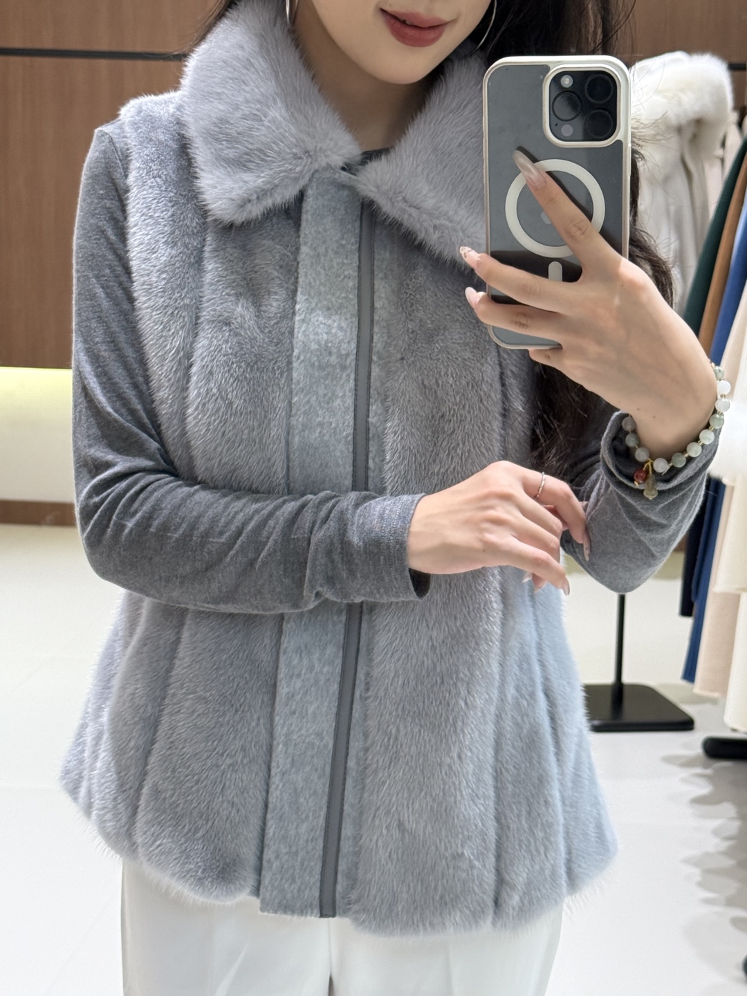 Elegant MaxMara Style Fur Collar Cape, Warm Winter Outerwear 5 cmp i1760069576308 4682 0 3