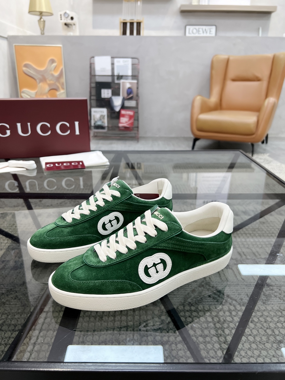 G 🔍顶级代购🇮🇹 古 炸街男神潮鞋专柜同步发售原厂配置，意大利进口原版进口牛皮面料，高品质拼接复杂工