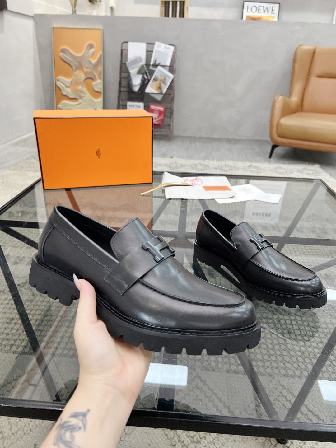  H 🔍顶级代购🇮🇹 爱 炸街男神厚底皮鞋新品来袭，专柜同步发售原厂配置，意大利进口原版牛皮面料，全进口