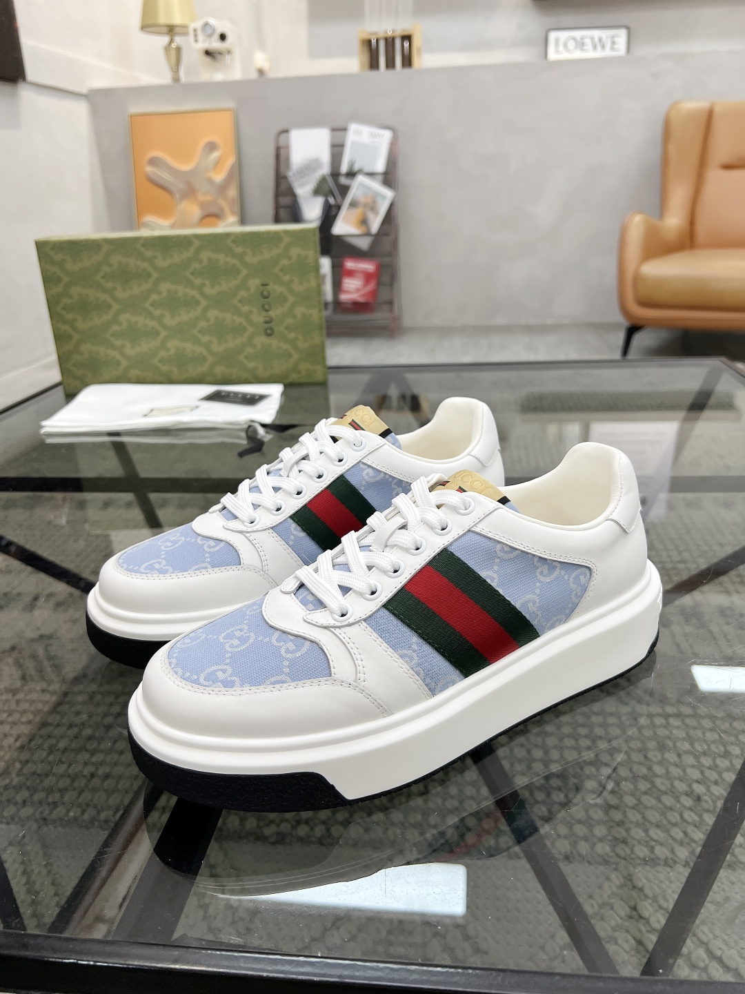  G 🔍顶级代购🇮🇹 古 炸街男神新品来袭，超人气爆款专柜新款，原厂配置意大利进口牛皮搭配印花布面料，高