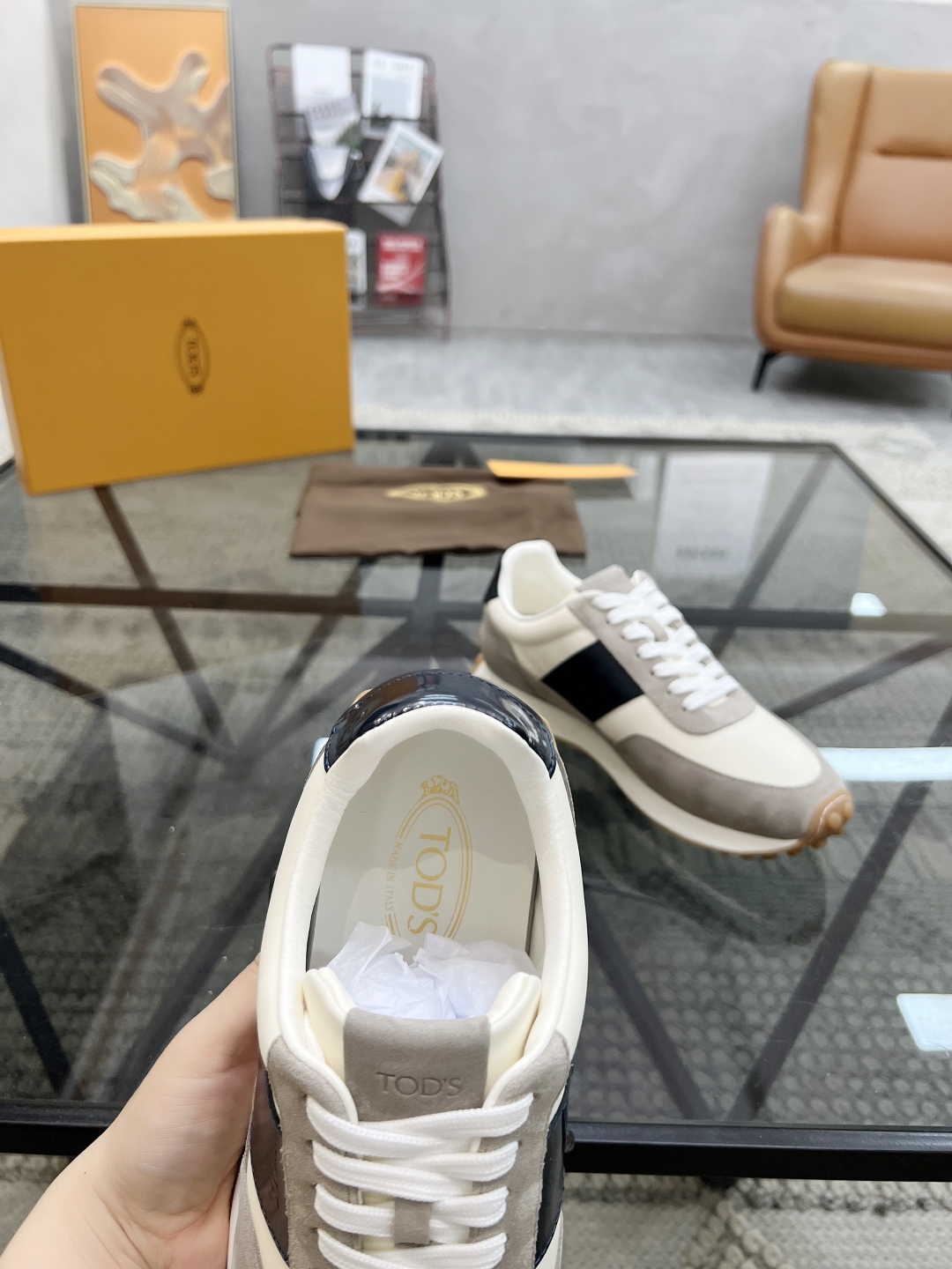 Tod's Men's Leather and Suede Sneaker, Imported Italian Leather, Multiple Sizes 8 cmp i1745741973467 1415 0 6