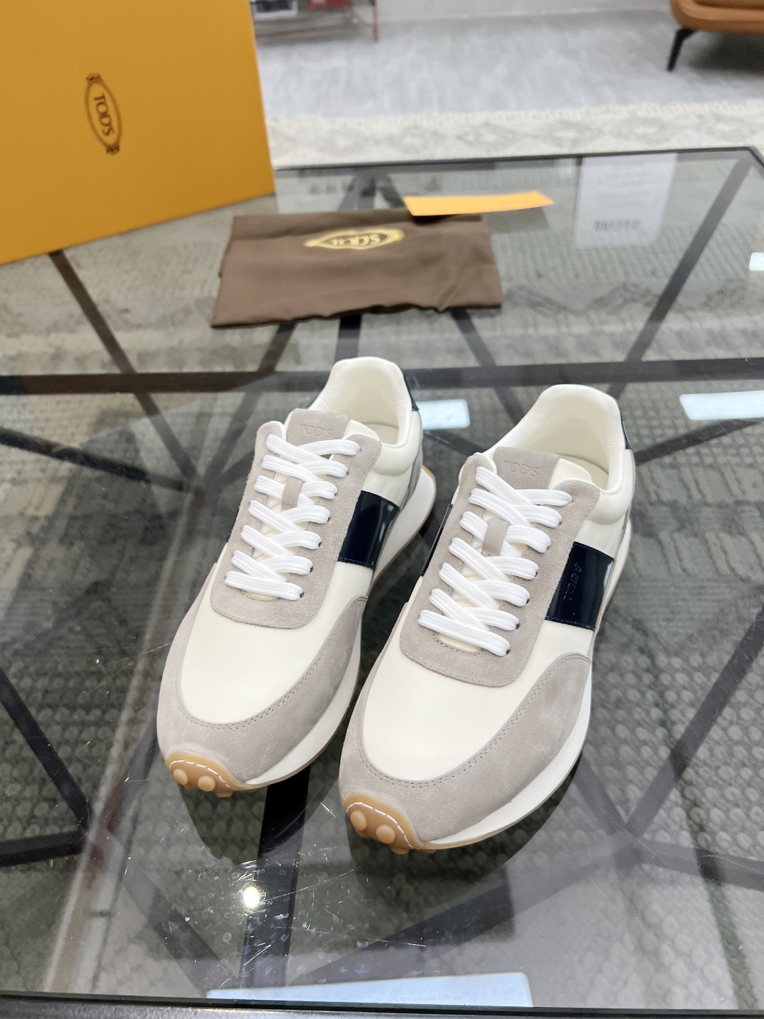 Tod's Men's Leather and Suede Sneaker, Imported Italian Leather, Multiple Sizes 4 cmp i1745741973491 6566 0 2