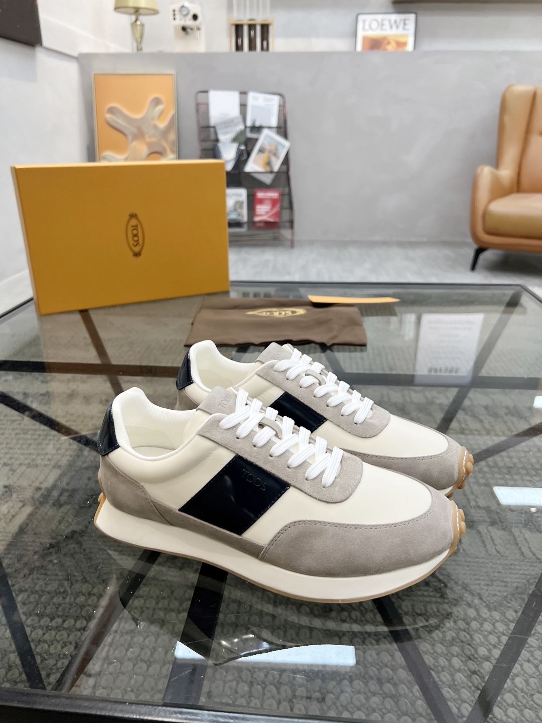 Tod's Men's Leather and Suede Sneaker, Imported Italian Leather, Multiple Sizes 3 cmp i1745741975856 5611 0 1