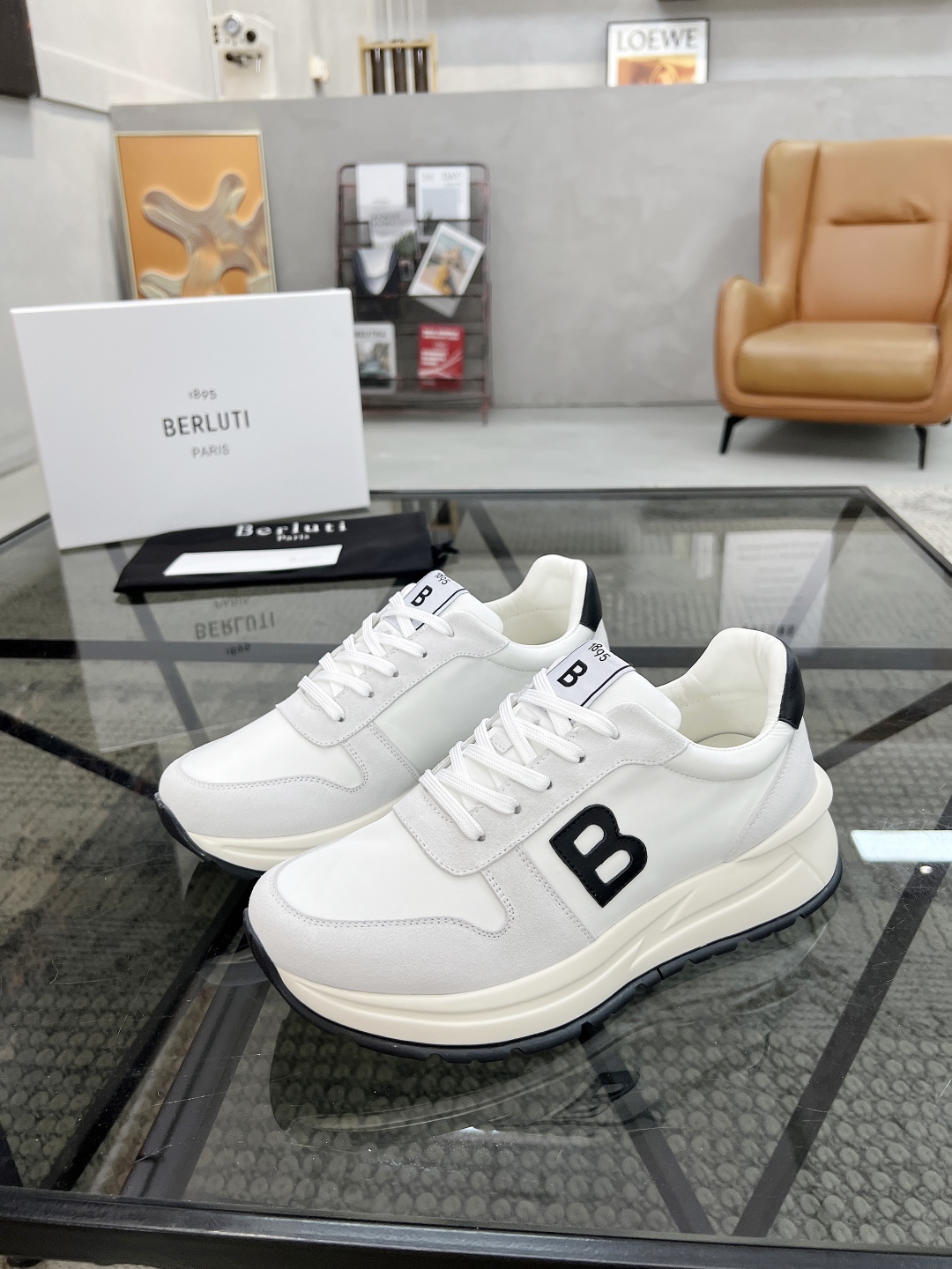  B 🔍顶级代购🇮🇹 布鲁 炸街男神运动鞋新品来袭 专柜同步发售原厂配置，意大利进口原版牛皮搭配帆布面料