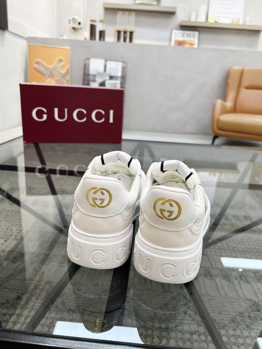  G 🔍顶级代购🇮🇹 古 炸街男神运动新品专柜同步发售原厂配置，意大利进口进口牛皮面料，柔软舒适网布内里