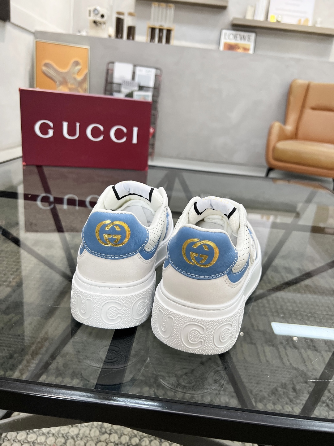  G 🔍顶级代购🇮🇹 古 炸街男神运动新品专柜同步发售原厂配置，意大利进口进口牛皮面料，柔软舒适网布内里