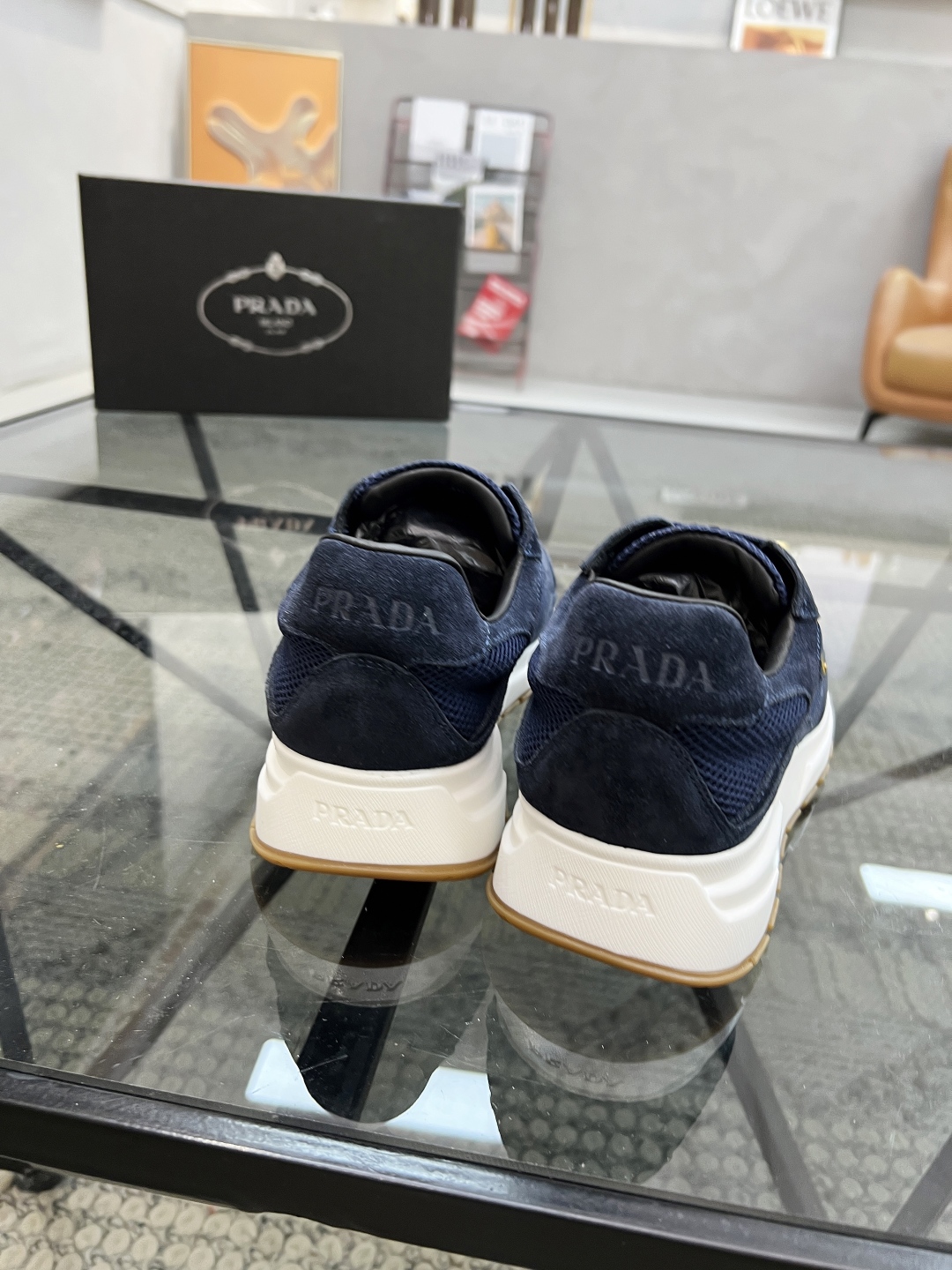Prada Men's Blue Leather & Mesh Sneakers - Italian Made, Size 38-44 9 cmp i1746605231059 4650 0 7