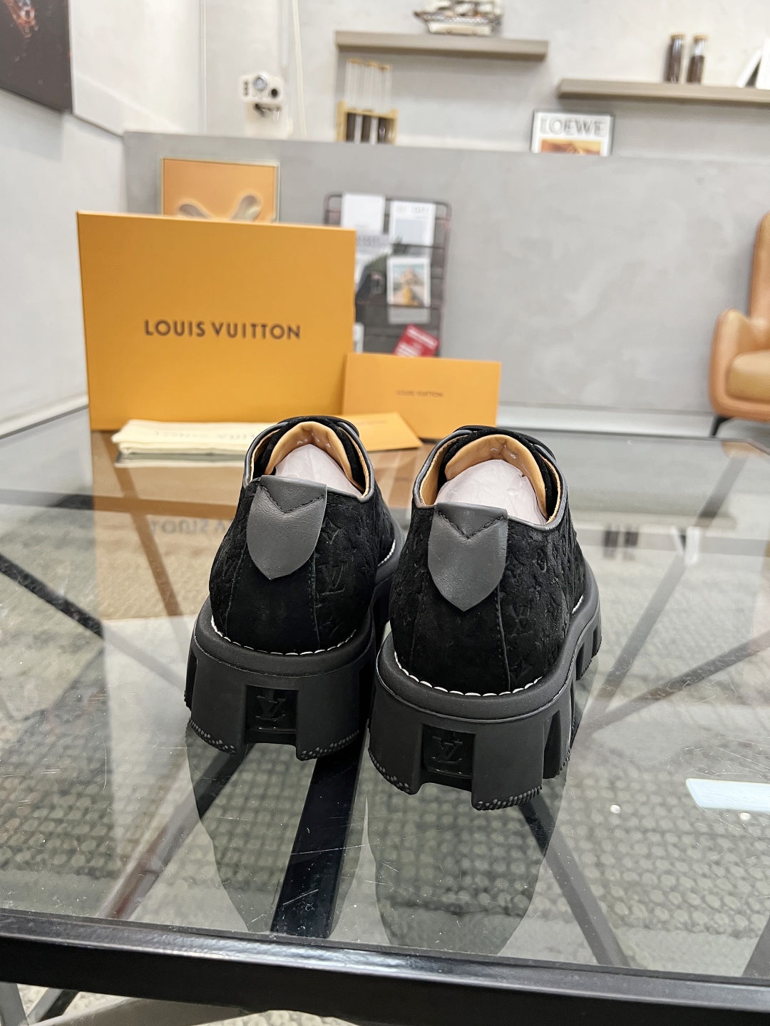 Louis Vuitton Men's Black Leather Oxford Sneakers, Size 39-44 9 cmp i1746690811751 5888 0 6
